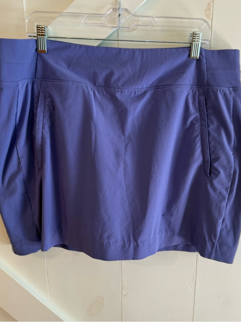Athleta Purple Athletic Golf Tennis Skort Size 18 Built-In Shorts Pockets